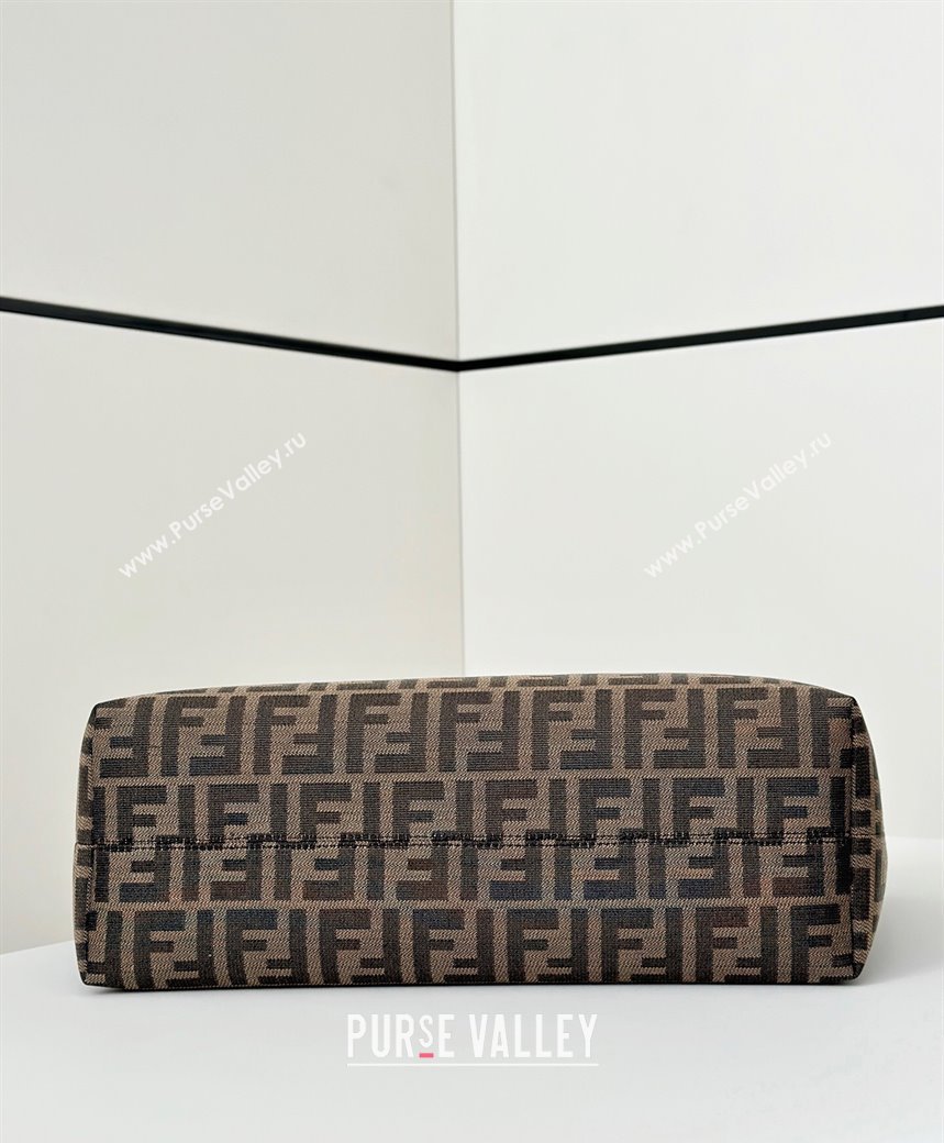 Fendi Roll Large Tote Bag in FF Fabric Brown 2025 8338 (CL-250210038)