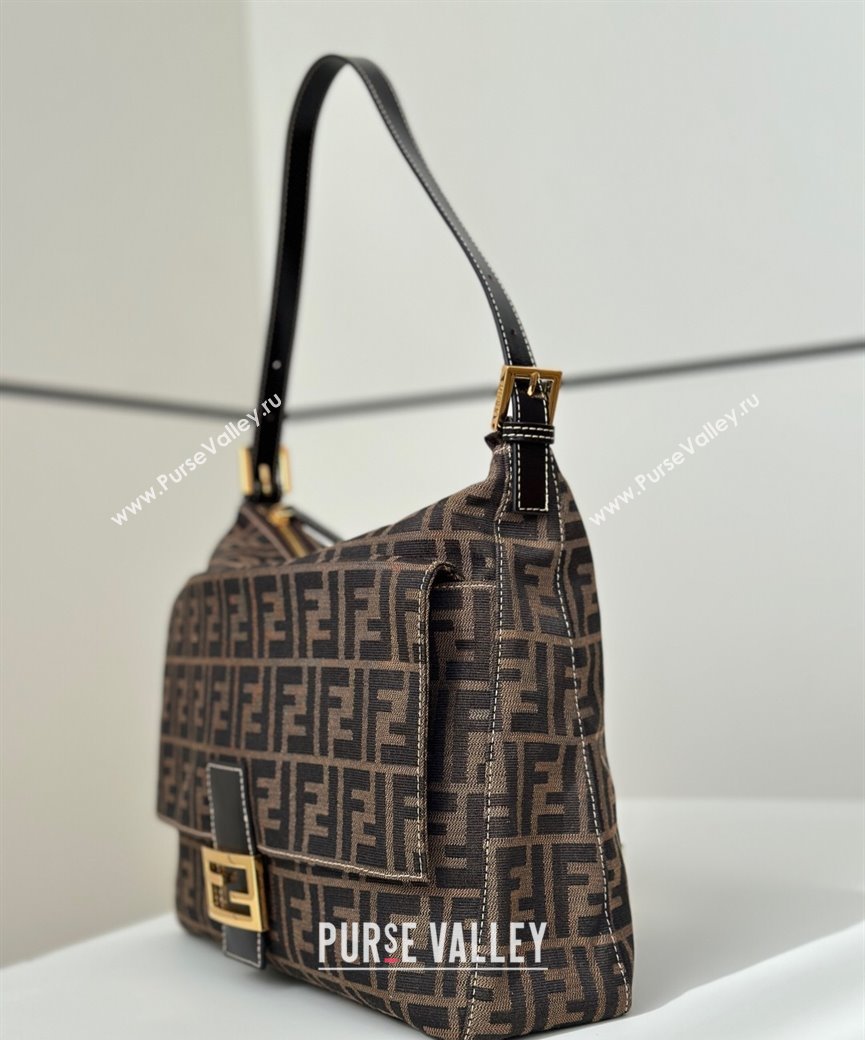 Fendi Large Hobo Bag in Brown FF Fabric 2025 8329 (CL-250210039)