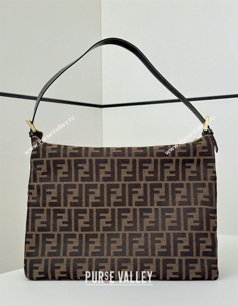 Fendi Large Hobo Bag in Brown FF Fabric 2025 8329 (CL-250210039)
