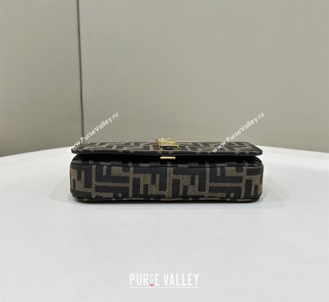 Fendi Fendigraphy Wallet On Chain Mini Bag in Brown FF Fabric 2025 A076 (CL-250210041)