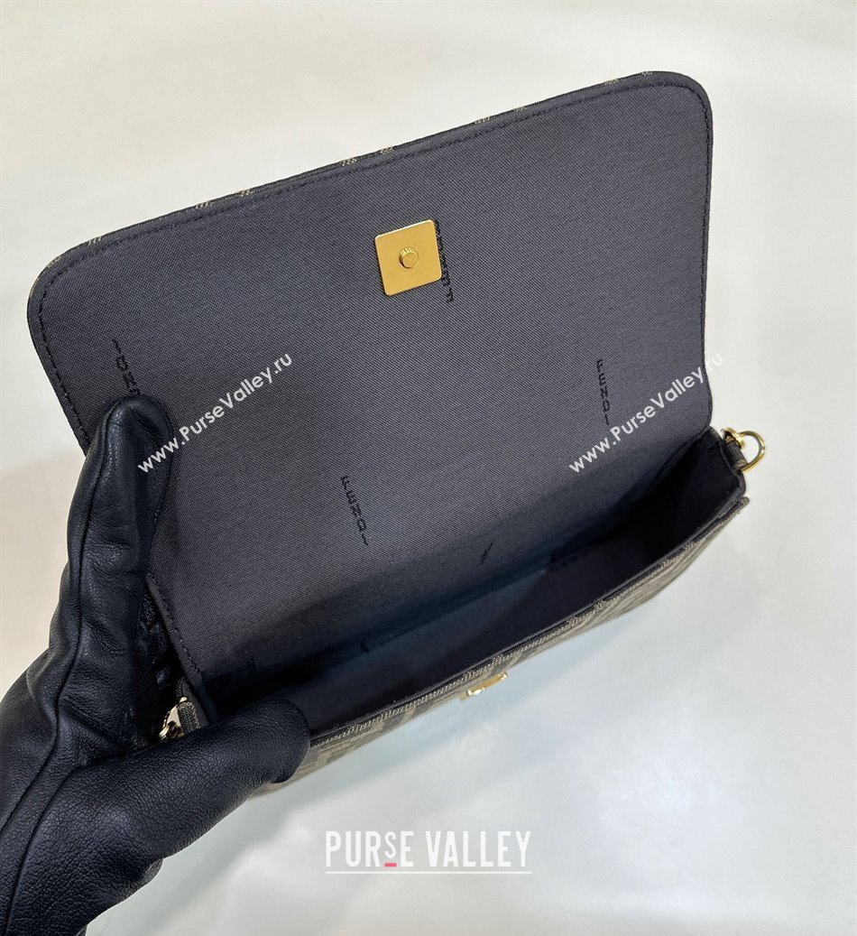 Fendi Fendigraphy Wallet On Chain Mini Bag in Brown FF Fabric 2025 A076 (CL-250210041)