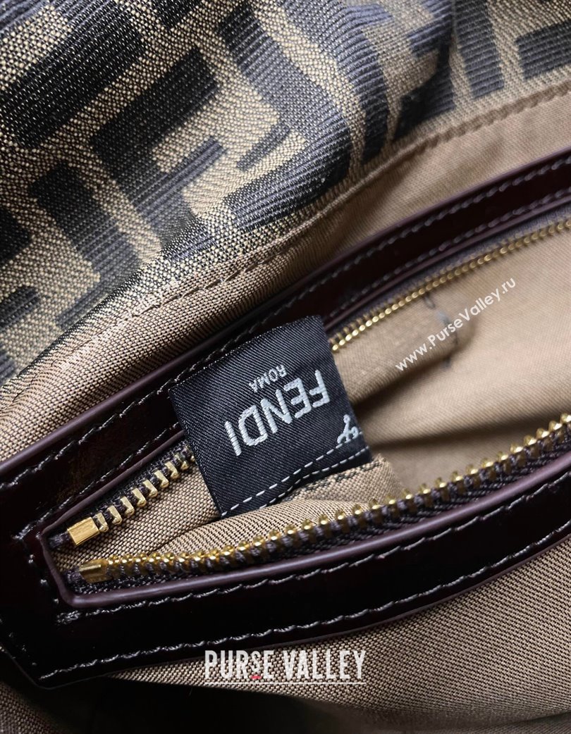 Fendi Vintage Medium Hobo Bag in FF Fabric Brown/Gold 2025 0210 (AFEI-250210044)