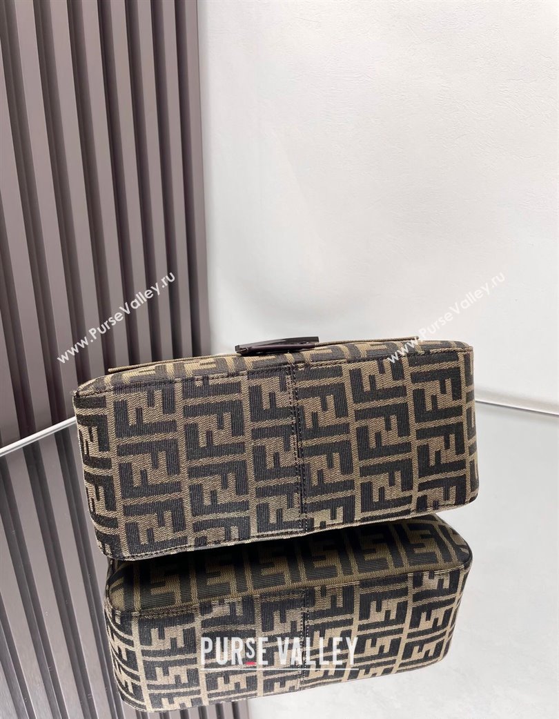 Fendi Vintage Medium Hobo Bag in FF Fabric Brown/Silver 2025 0210 (AFEI-250210045)