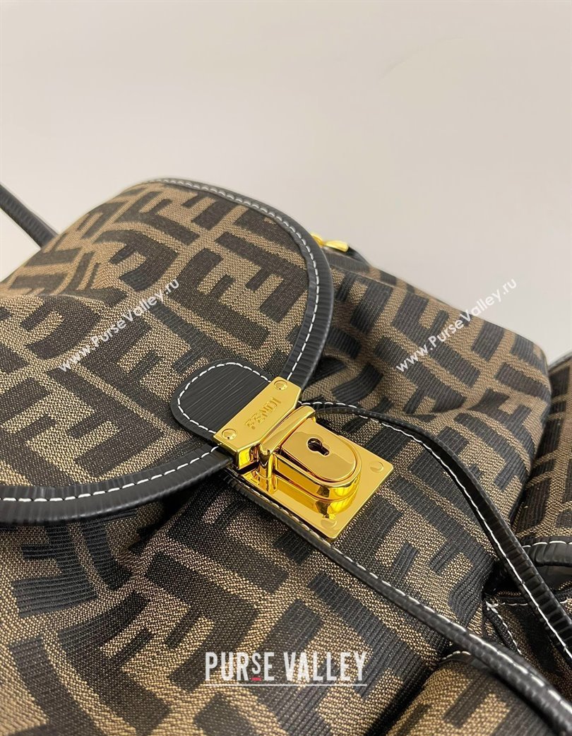 Fendi Vintage Backpack Bag in FF Fabric Brown 2025 0210 (AFEI-250210046)
