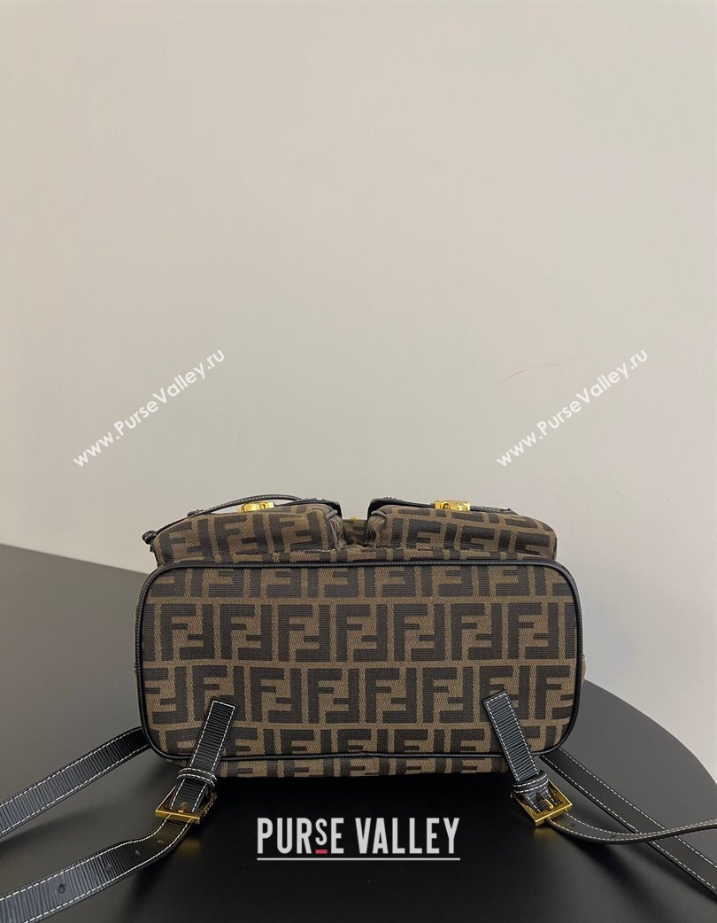 Fendi Vintage Backpack Bag in FF Fabric Brown 2025 0210 (AFEI-250210046)