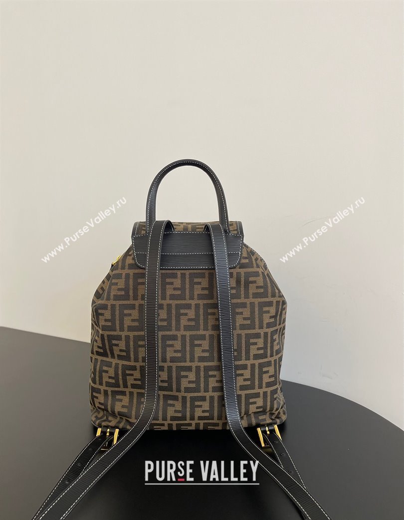 Fendi Vintage Backpack Bag in FF Fabric Brown 2025 0210 (AFEI-250210046)