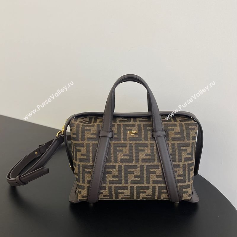 Fendi Vintage Boston 365 Bag in FF Fabric Brown 2025 0210 (AFEI-250210047)