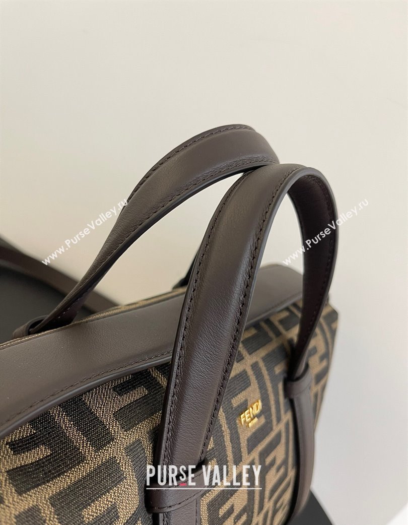 Fendi Vintage Boston 365 Bag in FF Fabric Brown 2025 0210 (AFEI-250210047)