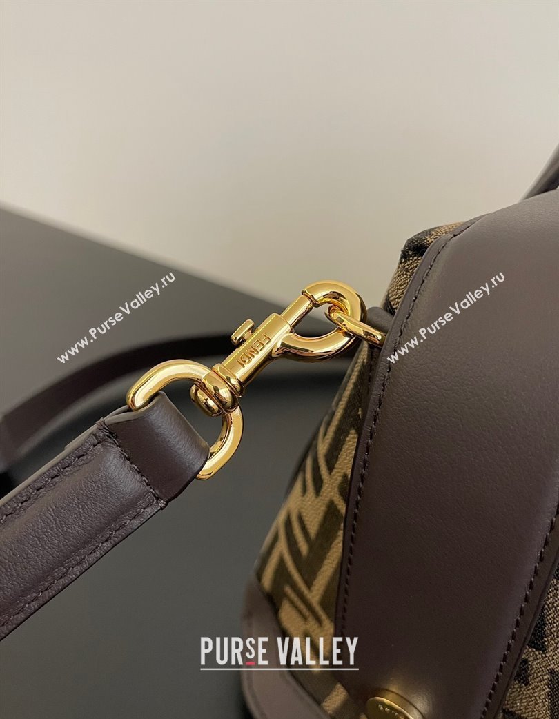 Fendi Vintage Boston 365 Bag in FF Fabric Brown 2025 0210 (AFEI-250210047)
