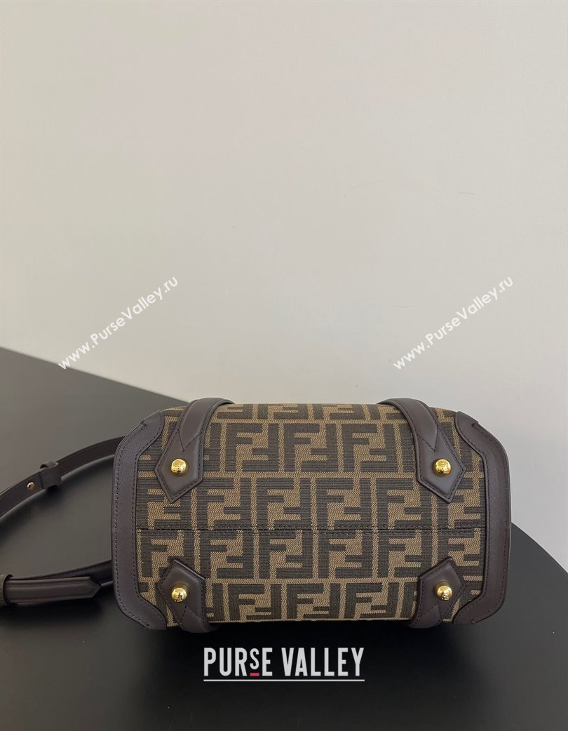 Fendi Vintage Boston 365 Bag in FF Fabric Brown 2025 0210 (AFEI-250210047)