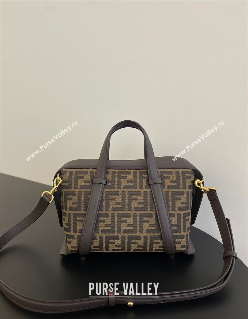 Fendi Vintage Boston 365 Bag in FF Fabric Brown 2025 0210 (AFEI-250210047)
