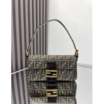 Fendi Baguette 1997 Medium Bag in FF Fabric Brown/Gold 2025 8657 (AFEI-250210042)