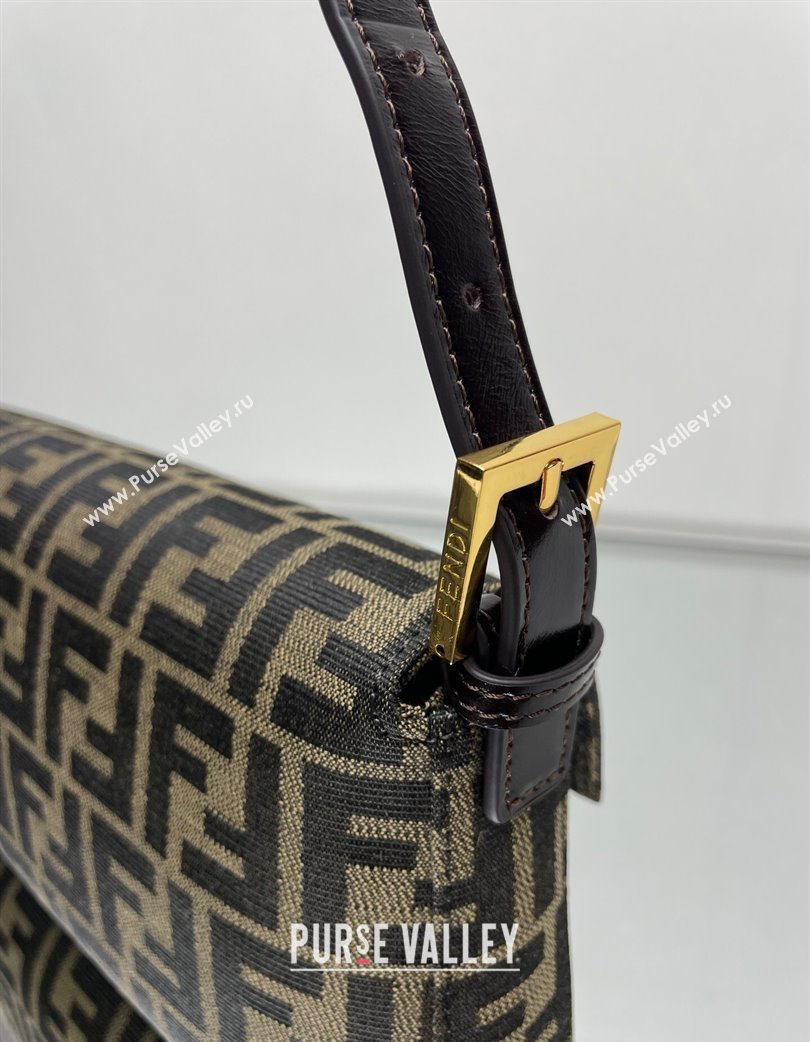 Fendi Baguette 1997 Medium Bag in FF Fabric Brown/Gold 2025 8657 (AFEI-250210042)