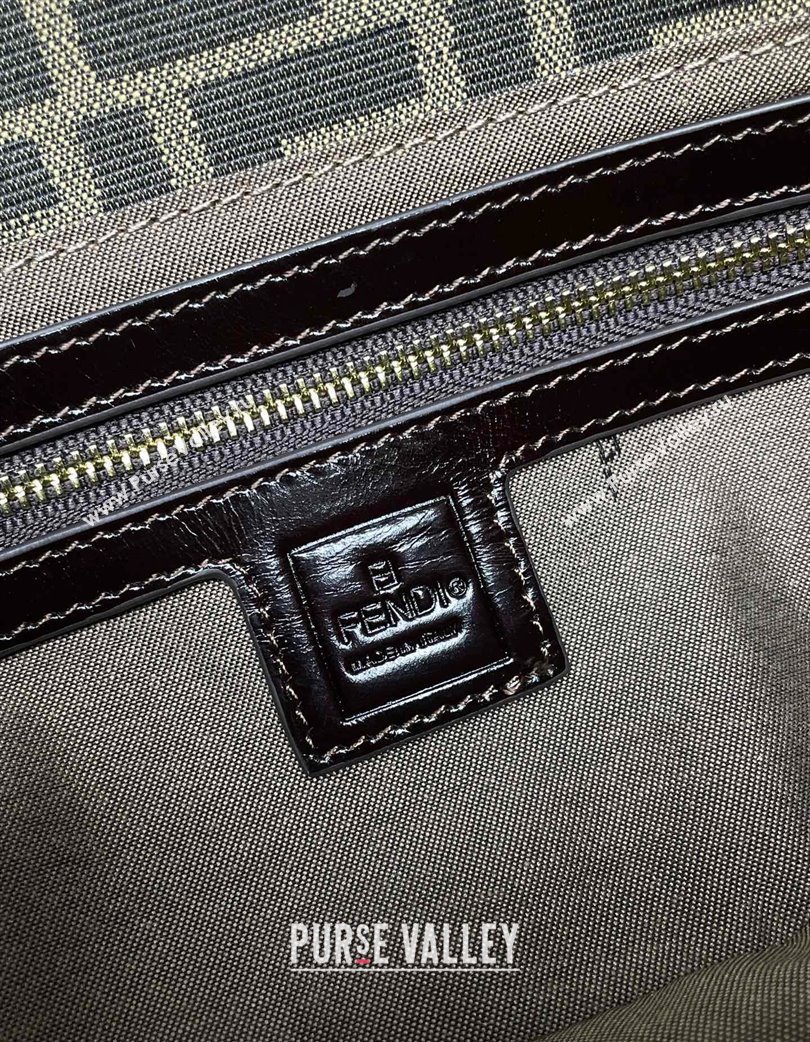 Fendi Baguette 1997 Medium Bag in FF Fabric Brown/Gold 2025 8657 (AFEI-250210042)