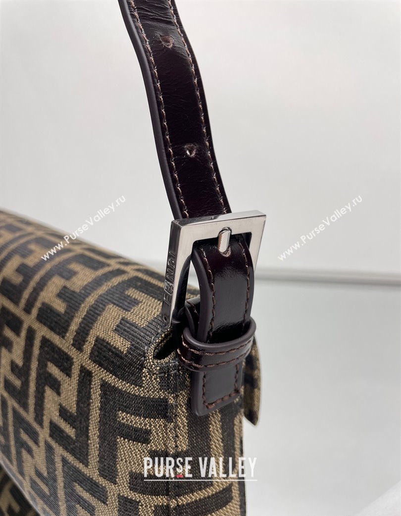 Fendi Baguette 1997 Medium Bag in FF Fabric Brown/Silver 2025 8657 (AFEI-250210043)