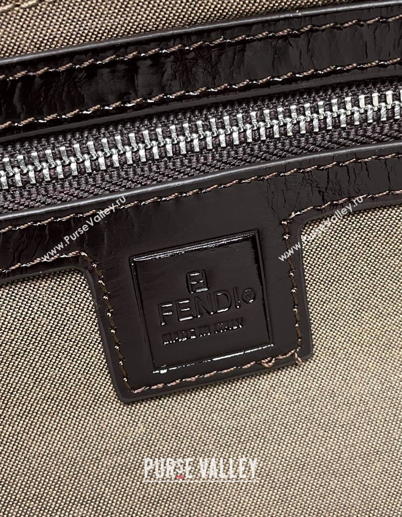 Fendi Baguette 1997 Medium Bag in FF Fabric Brown/Silver 2025 8657 (AFEI-250210043)