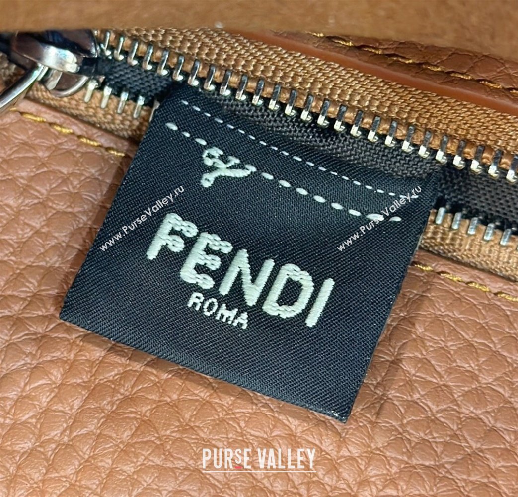 Fendi Peekaboo Mini Bag in Litchi-Grained Leather Black 2025 2590 (CL-250208032)