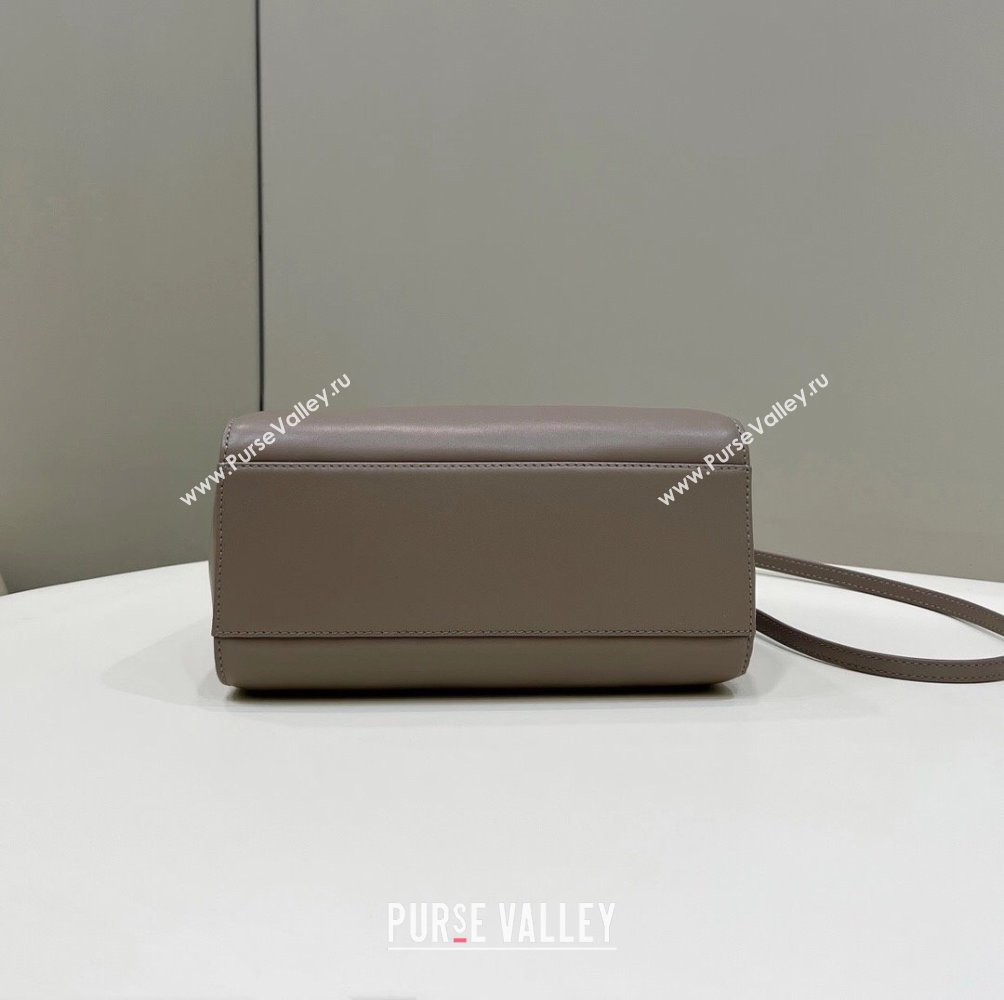 Fendi Peekaboo Mini Bag in Soft Lambskin Grey 2025 2590 (CL-250208034)