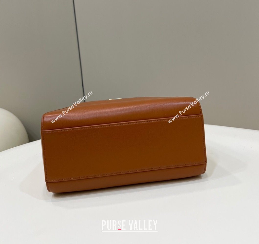 Fendi Peekaboo Mini Bag in Soft Lambskin Brown 2025 8315B (CL-250208041)