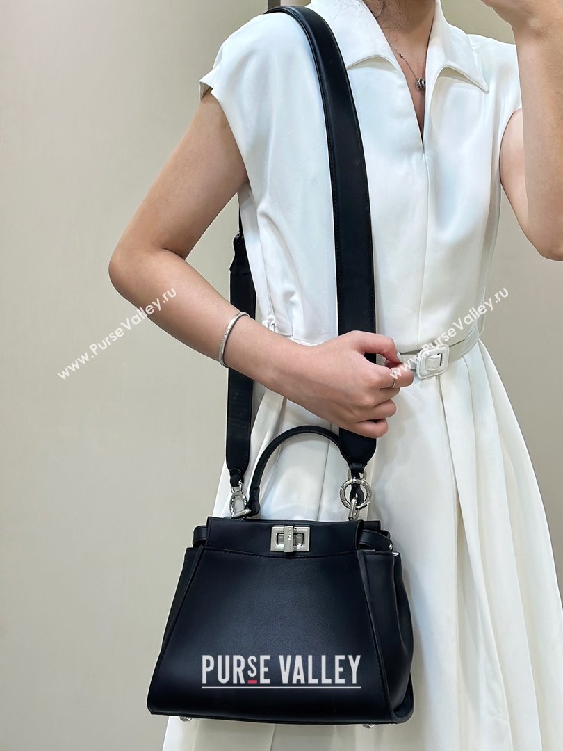Fendi Peekaboo Mini Bag in Calfskin Leather Black 2025 2125 Top Quality (CL-250208054)