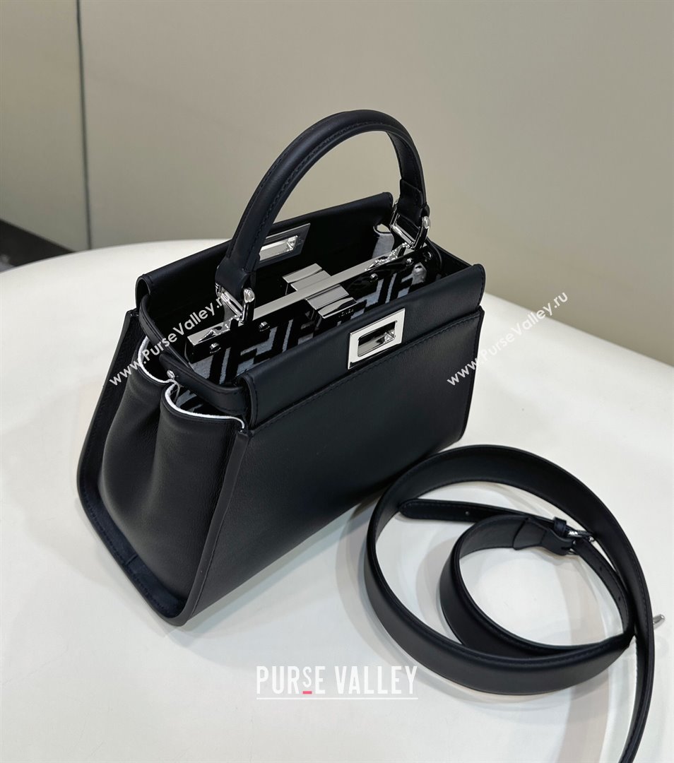 Fendi Peekaboo Mini Bag in Calfskin Leather Black 2025 2125 Top Quality (CL-250208054)