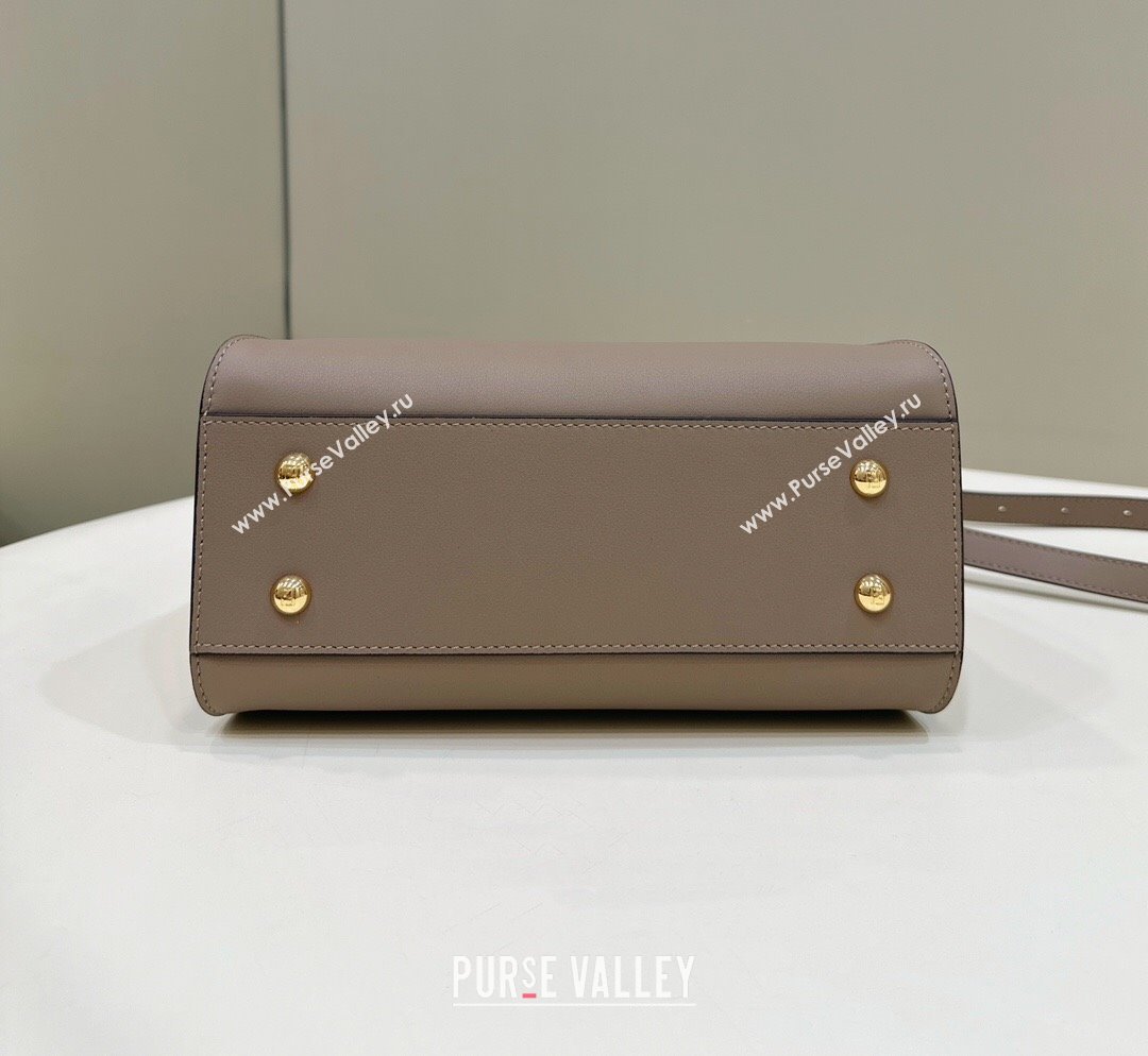 Fendi Peekaboo Mini Bag in Calfskin Leather Dove Grey 2025 2125 Top Quality (CL-250208053)