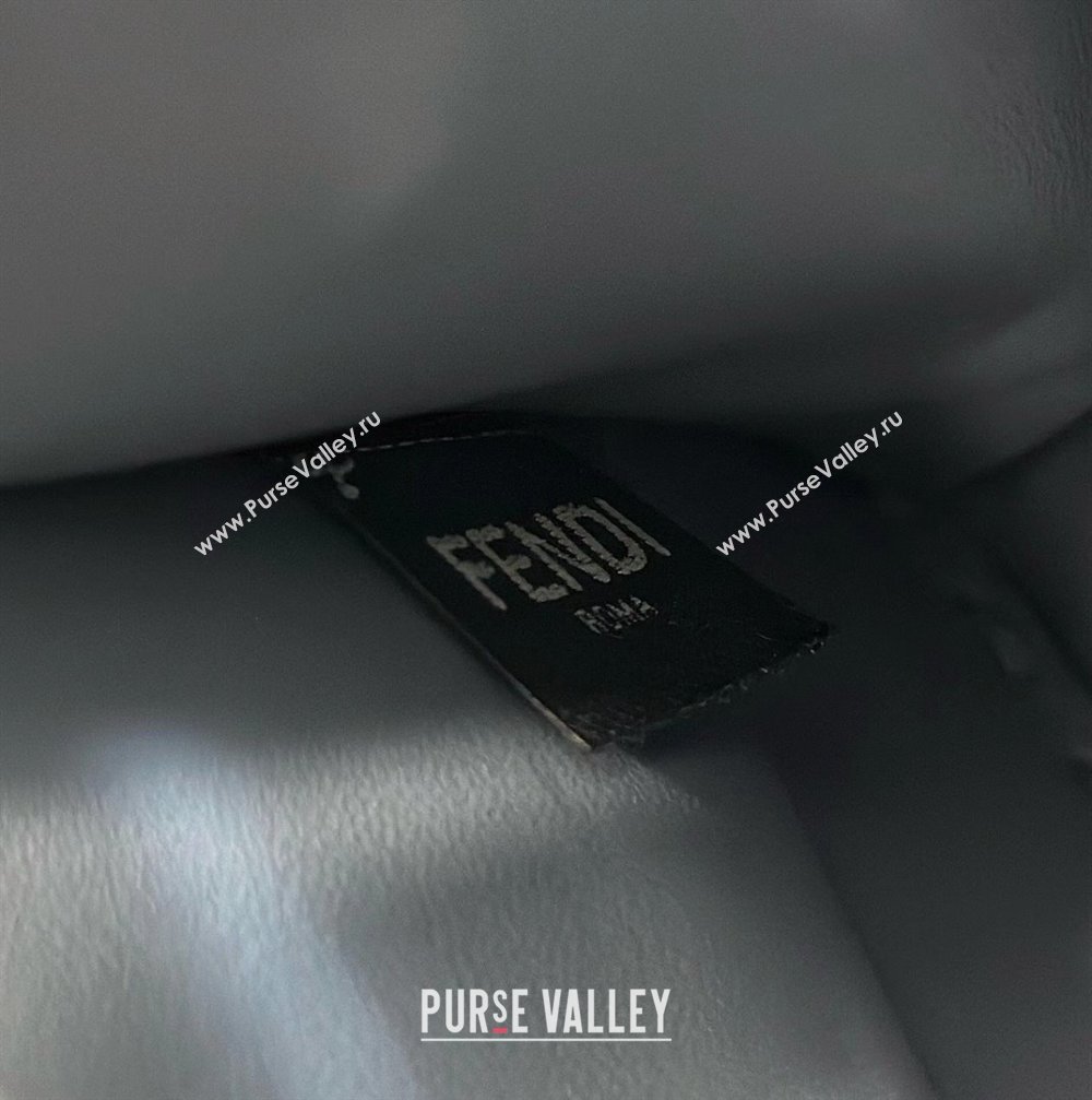 Fendi Peekaboo ISeeU Small Bag in Grained Leather with Oversized topstitching Dusty Blue 2025 80133 top (CL-250210016)