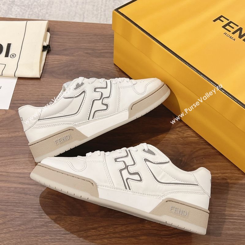 Fendi Match Low-top Sneakers in Calfskin Leather White Upper 2025 0220 (MD-250220098)