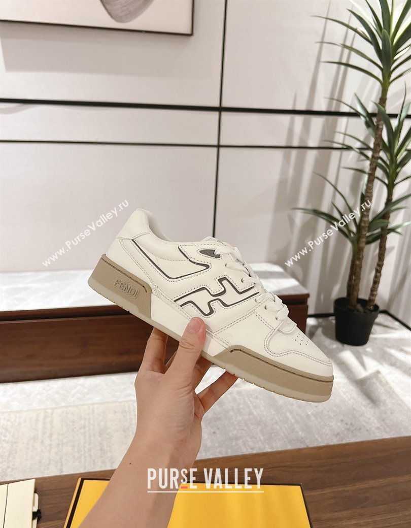 Fendi Match Low-top Sneakers in Calfskin Leather White Upper 2025 0220 (MD-250220098)