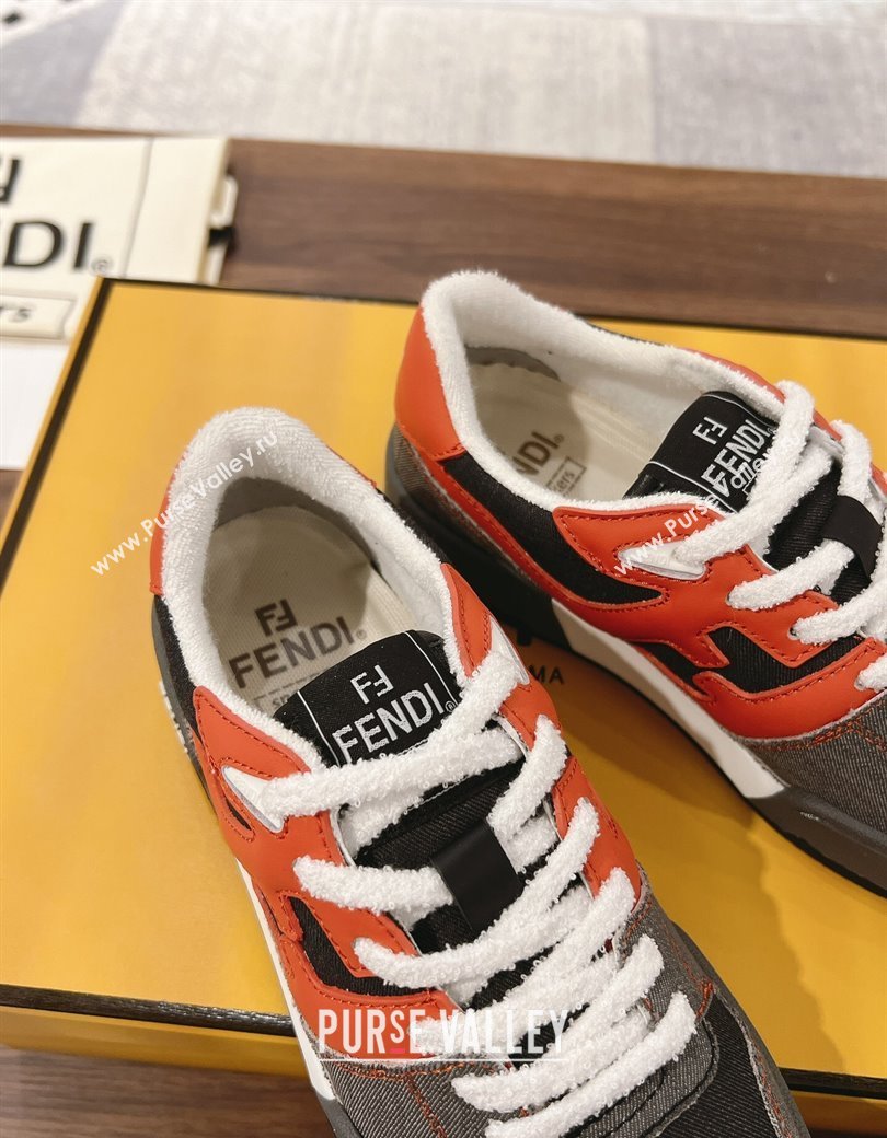 Fendi Match Low-top Sneakers in Canvas Dark Grey 2025 0219 (MD-250220117)