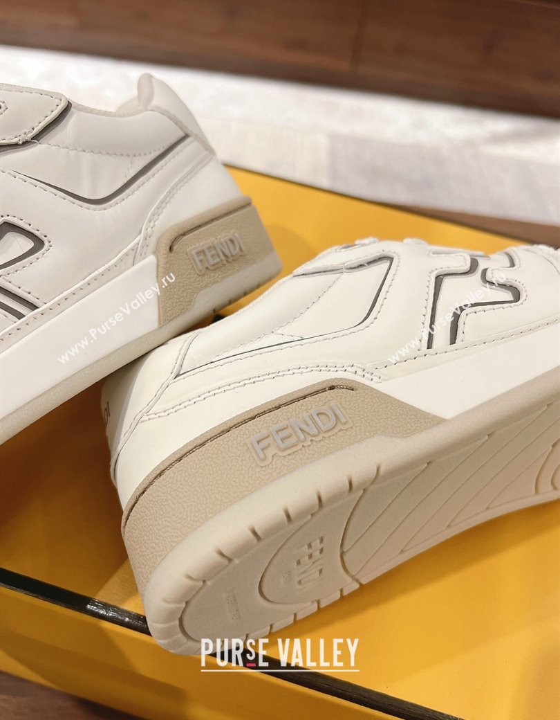 Fendi Match Low-top Sneakers in Calfskin Leather White Upper 2025 0220 (MD-250220098)