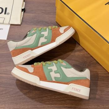 Fendi Match Low-top Sneakers in Grained Leather and Suede Multicolor 2025 0219 (MD-250220119)
