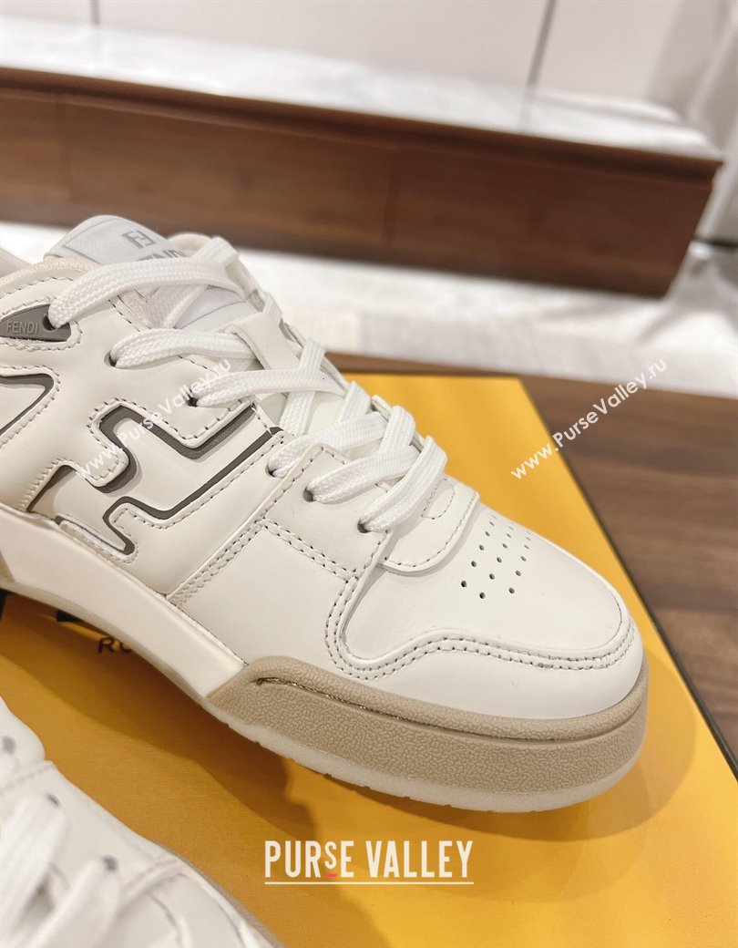 Fendi Match Low-top Sneakers in Calfskin Leather White Upper 2025 0220 (MD-250220098)