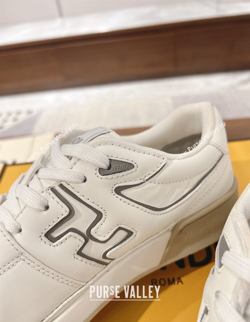 Fendi Match Low-top Sneakers in Calfskin Leather White Upper 2025 0220 (MD-250220098)