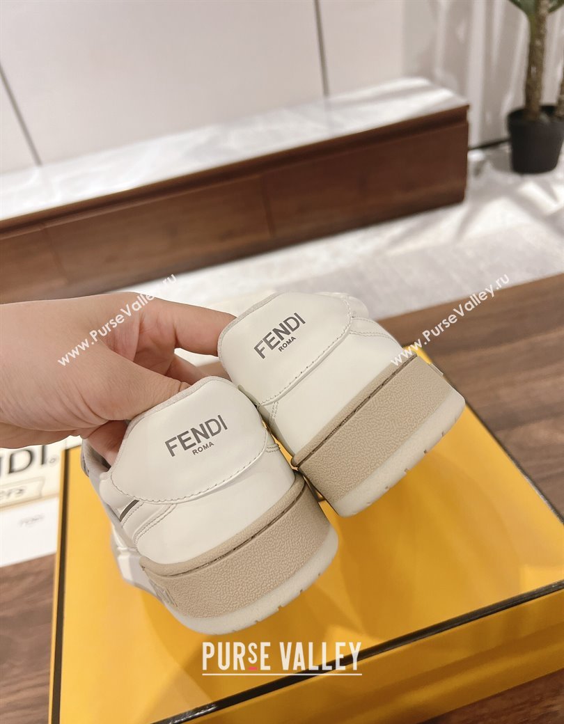Fendi Match Low-top Sneakers in Calfskin Leather White Upper 2025 0220 (MD-250220098)