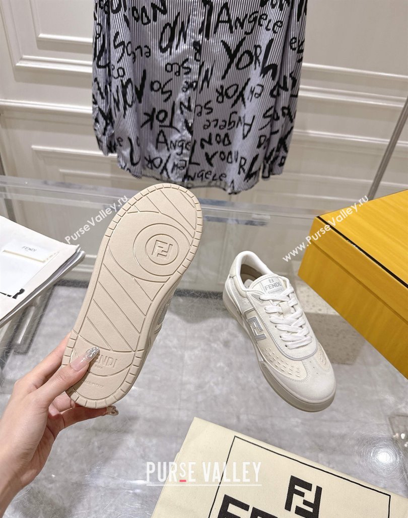 Fendi Match Sneakers in Suede and Canvas White 2025 0426 (MD-250426022)