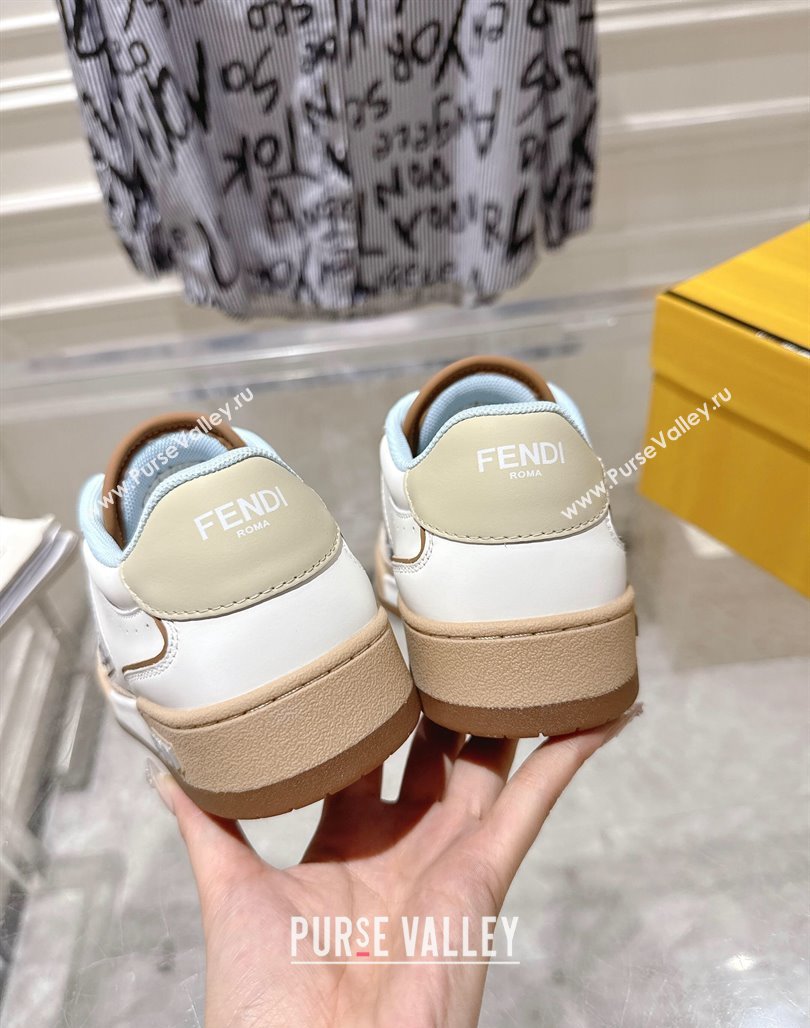 Fendi Match Sneakers in Suede and Leather Beige 2025 0426 (MD-250426023)