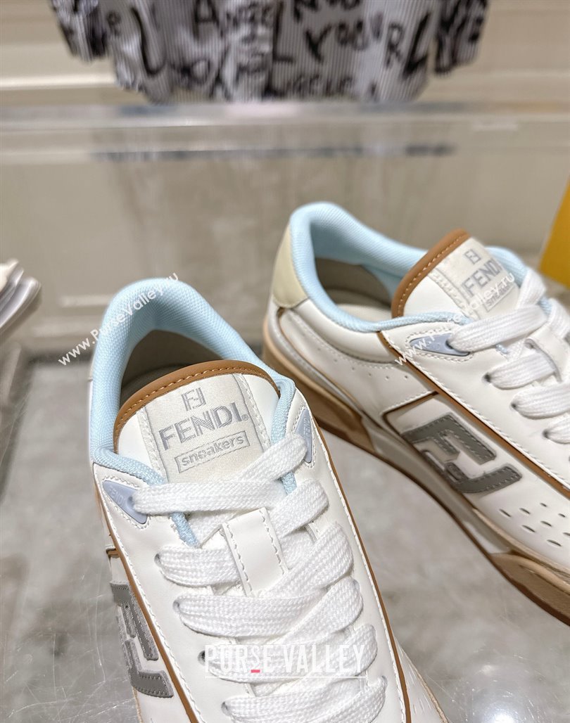 Fendi Match Sneakers in Suede and Leather Beige 2025 0426 (MD-250426023)