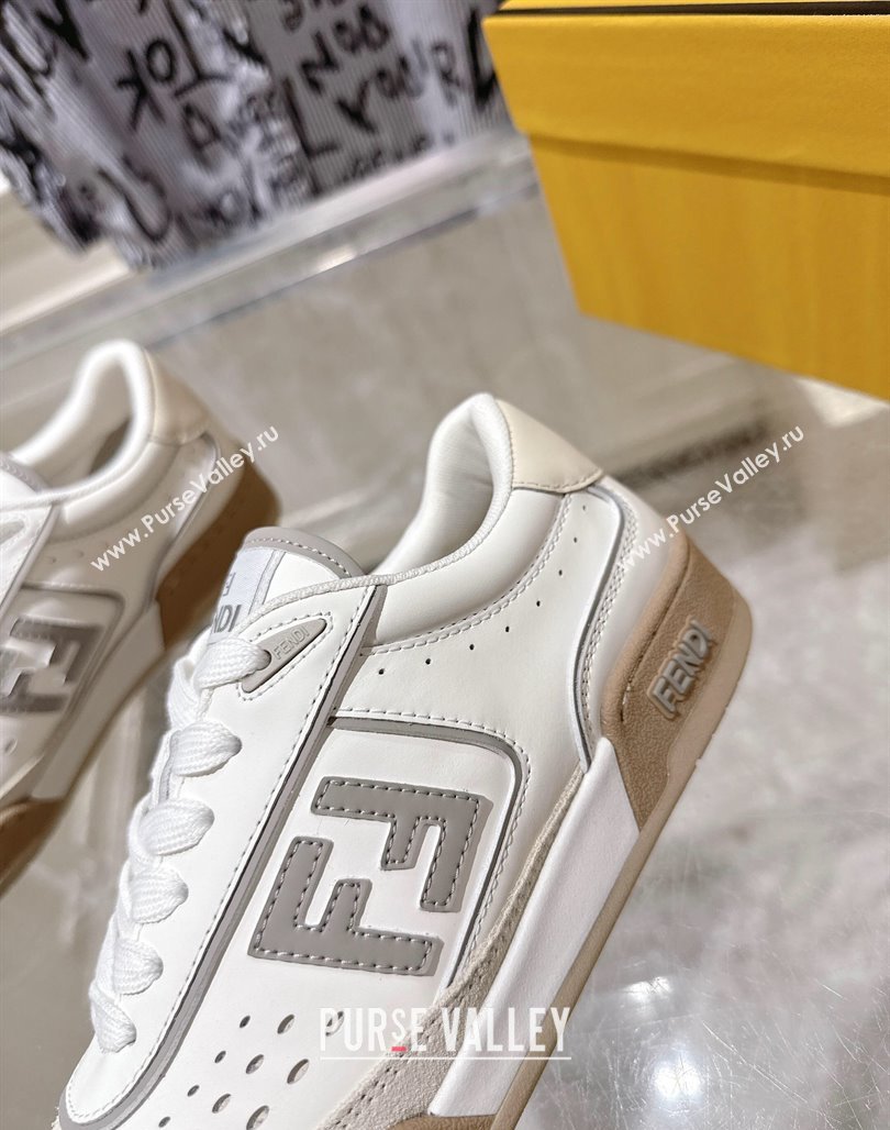 Fendi Match Sneakers in Leather and Suede White 2025 0426 (MD-250426020)