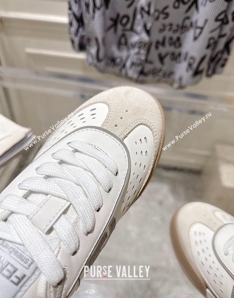 Fendi Match Sneakers in Leather and Suede White 2025 0426 (MD-250426020)
