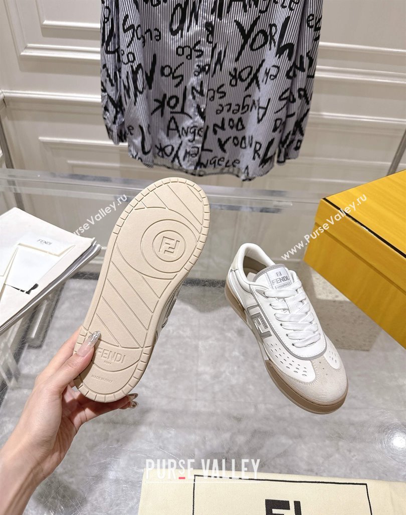 Fendi Match Sneakers in Leather and Suede White 2025 0426 (MD-250426020)