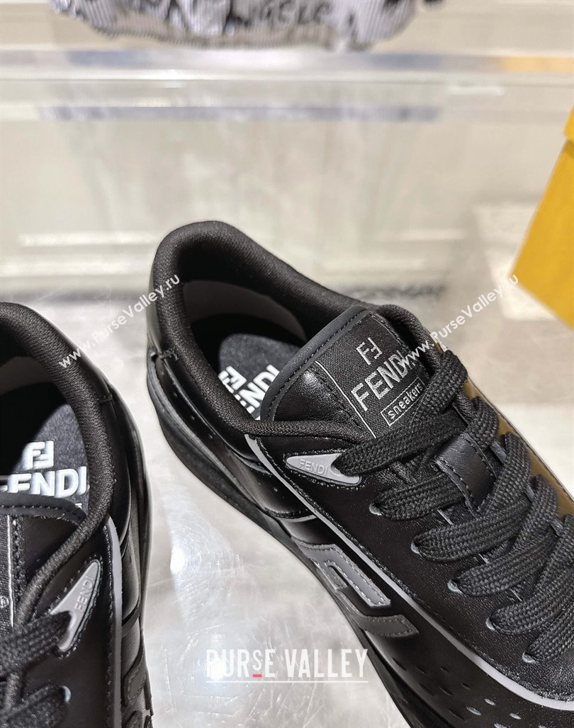 Fendi Match Sneakers in Leather and Suede Black 2025 0426 (MD-250426024)