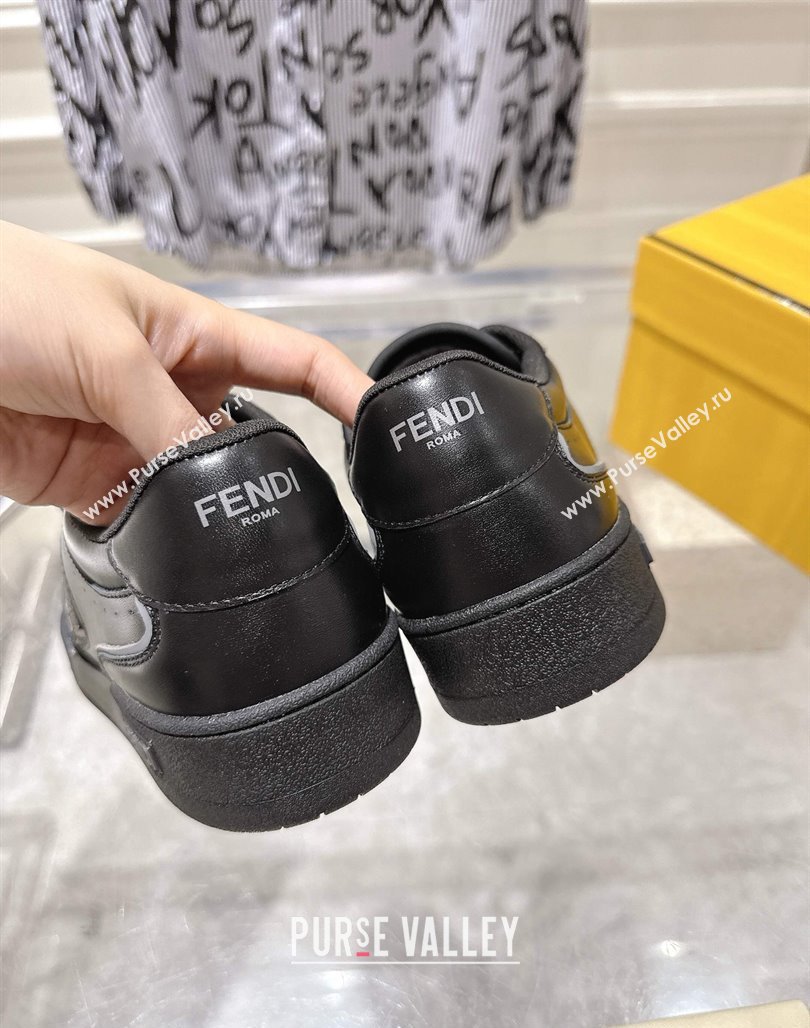Fendi Match Sneakers in Leather and Suede Black 2025 0426 (MD-250426024)