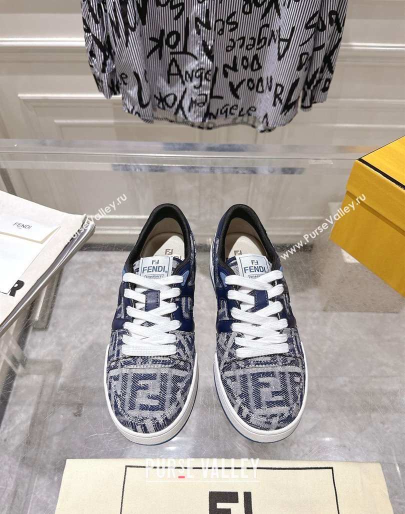 Fendi Match Sneakers in FF Denim Blue/Grey 2025 0426 (MD-250426015)