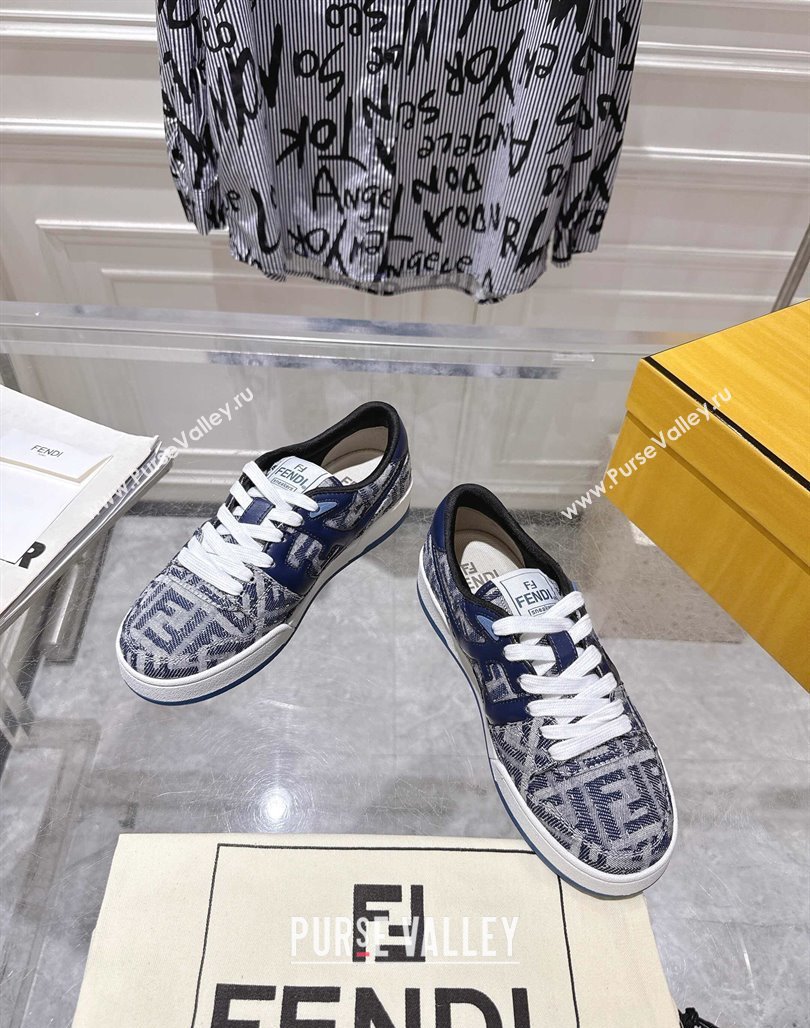 Fendi Match Sneakers in FF Denim Blue/Grey 2025 0426 (MD-250426015)