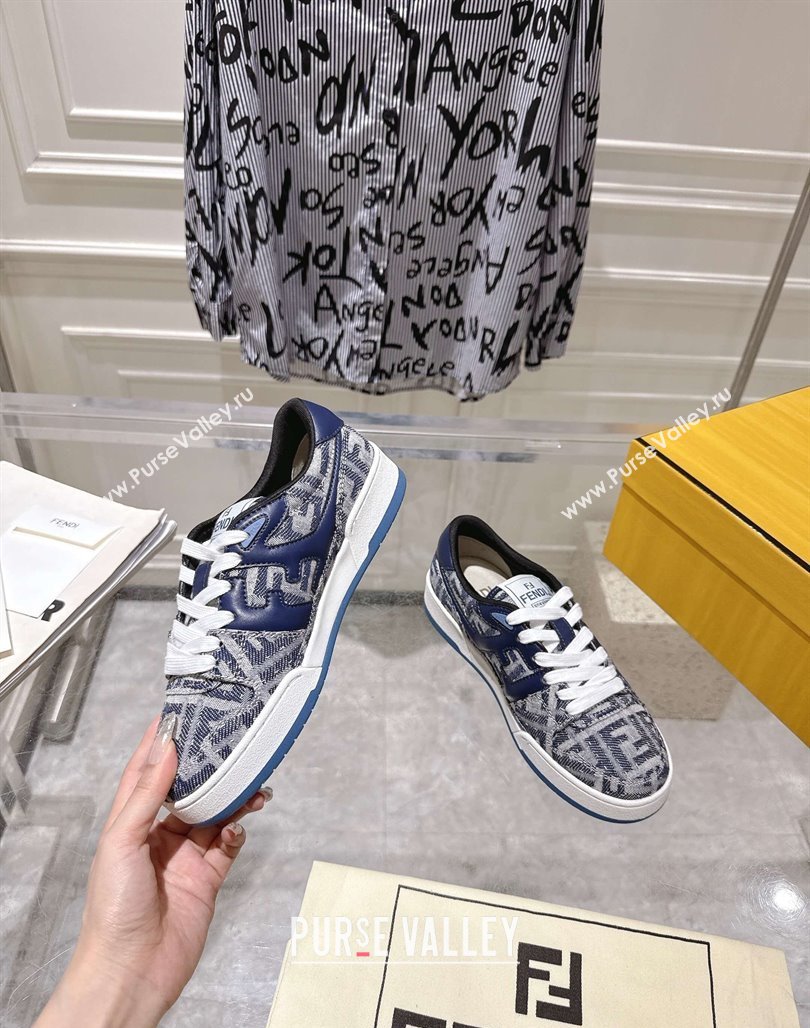 Fendi Match Sneakers in FF Denim Blue/Grey 2025 0426 (MD-250426015)