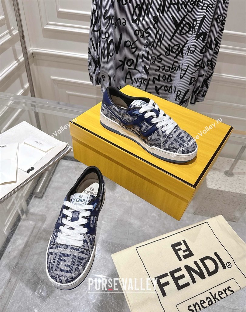 Fendi Match Sneakers in FF Denim Blue/Grey 2025 0426 (MD-250426015)