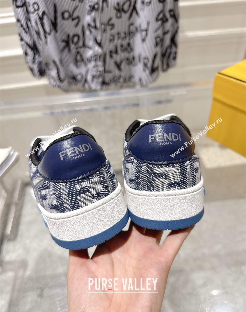 Fendi Match Sneakers in FF Denim Blue/Grey 2025 0426 (MD-250426015)
