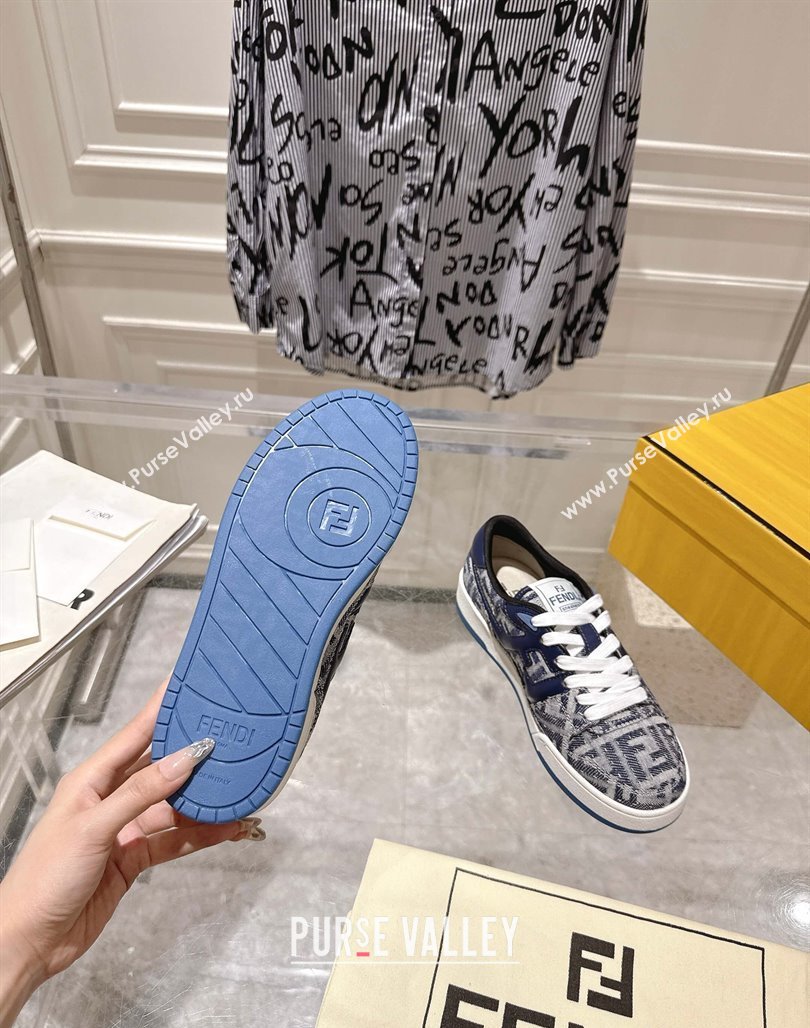 Fendi Match Sneakers in FF Denim Blue/Grey 2025 0426 (MD-250426015)