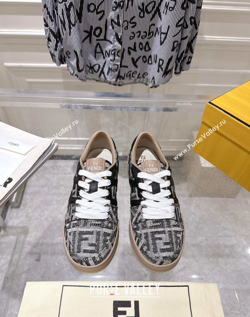 Fendi Match Sneakers in FF Denim Black/Grey 2025 0426 (MD-250426016)